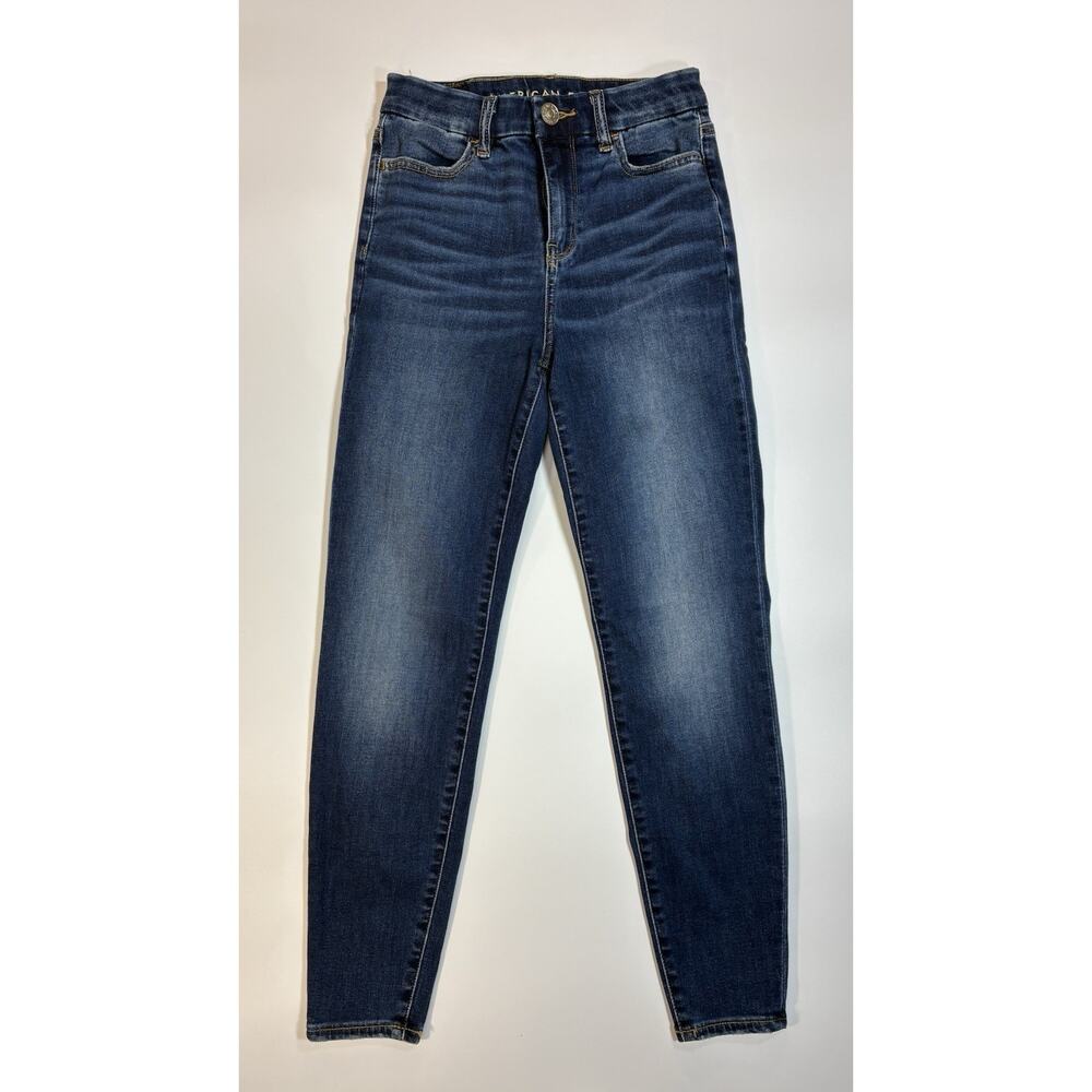 American Eagle Women's Jeans Size 00 Short Curvy High Rise JEGGING Stretch Denim
